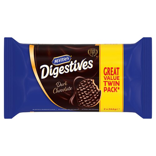 McVities Dark Chocolate Digestive Twin Pack (2 x 262g) pack shot