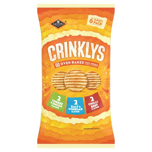 Jacobs Crinklys Variety 6pk (6 x 23g) 138g pack shot