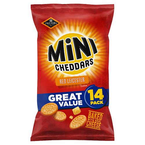 Jacobs Mini Cheddars Red Leicester (14 x 23g) pack shot