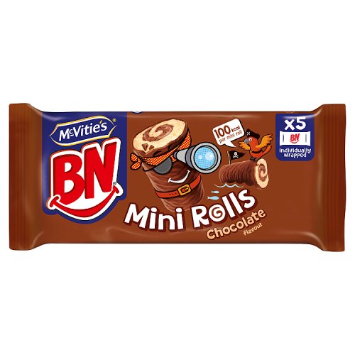 McVities BN Chocolate Mini Rolls 5pk 109g pack shot