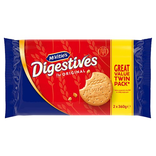 McVities Digestives Twin Pack (2 x 360g) 720g pack shot