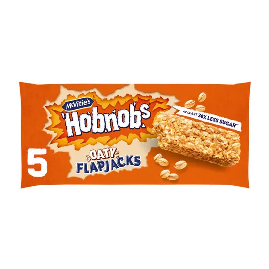 McVities Hobnob Oaty Flapjack 5pk 155g pack shot