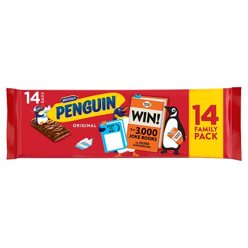 McVities Penguin Milk Chocolate Biscuit 14pk 344.4g pack shot