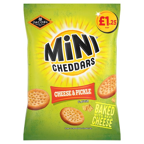 Jacobs Mini Cheddars Cheese & Pickle PM £1.25 90g pack shot