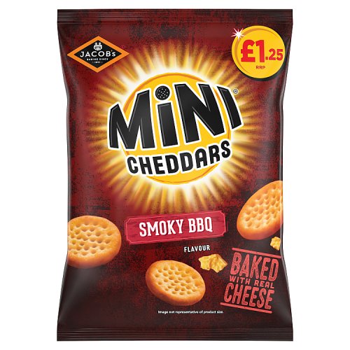 Jacobs Mini Cheddars Smokey BBQ PM £1.25 90g pack shot