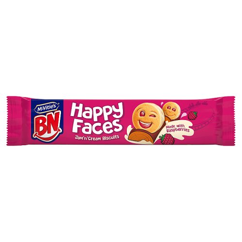 McVites BN Happy Faces Jam & Cream 165g pack shot