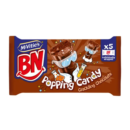 McVities BN Popping Candy Choc Cake 5pk 130g pack shot