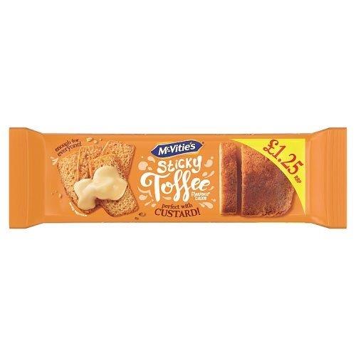 McVities Sticky Toffee Extra Large Cake PM £1.25 200g pack shot