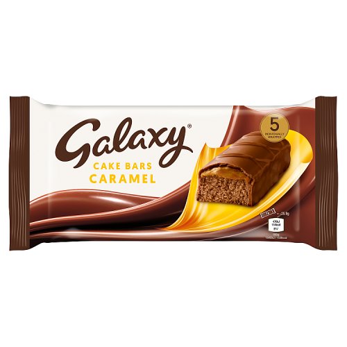 Galaxy Caramel Cake Bars 5pk pack shot