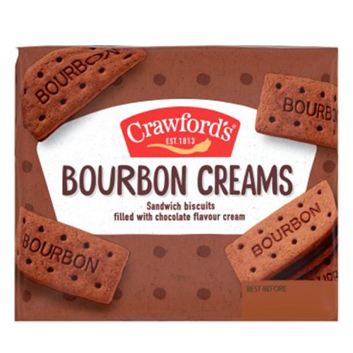 Crawfords Bourbon Creams Sandwich Biscuits 300g pack shot