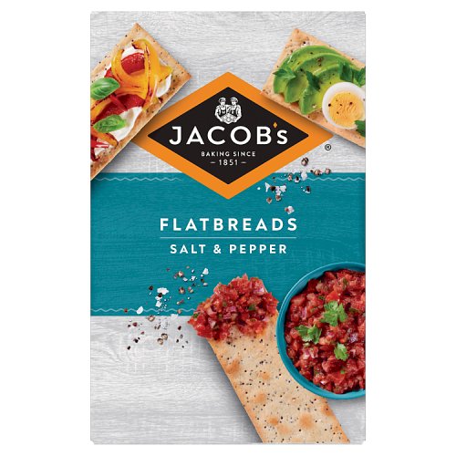 Jacobs Flatbread Salt & Black Pepper 150g pack shot