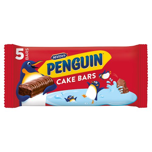 McVities Penguin Cake Bars 5pk pack shot