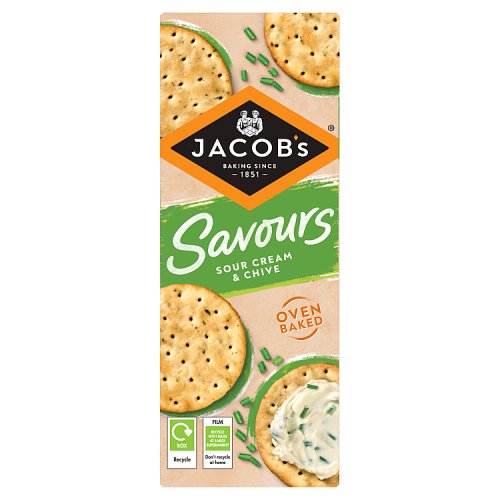 Jacobs Savours Thins Sour Cream & Chive 150g pack shot