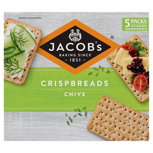 Jacobs Lunch Bakes Crispbreads Chive 190g pack shot