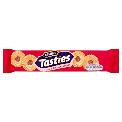 Tasties Jam & Cream Sandwich 150g pack shot