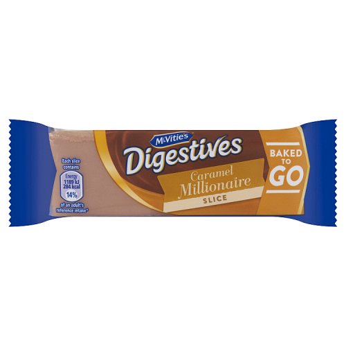 McVities Caramel Digestive Slice 12s 51.5g pack shot