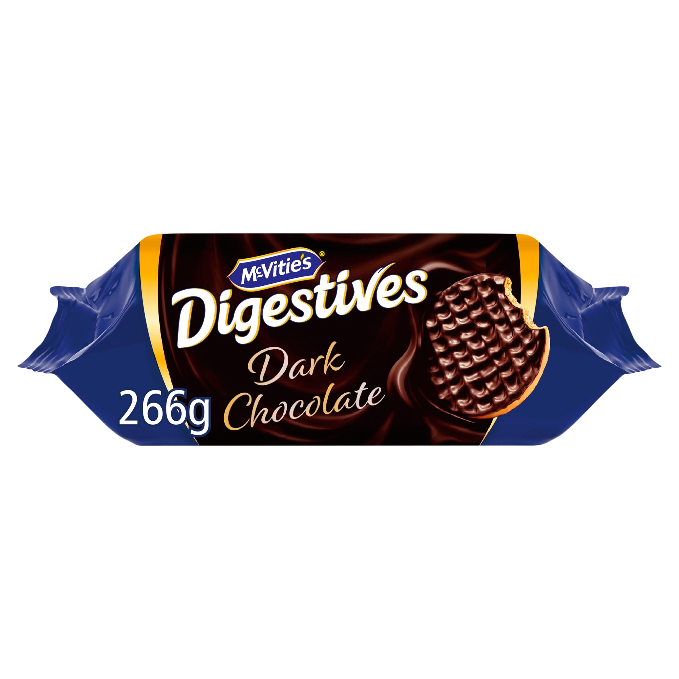 McVities Dark Chocolate Digestive Biscuits 266g pack shot