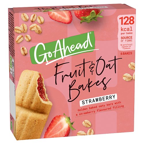 Go Ahead Fruit & Oat Bakes Strawberry 6pk 6 x 35g) pack shot