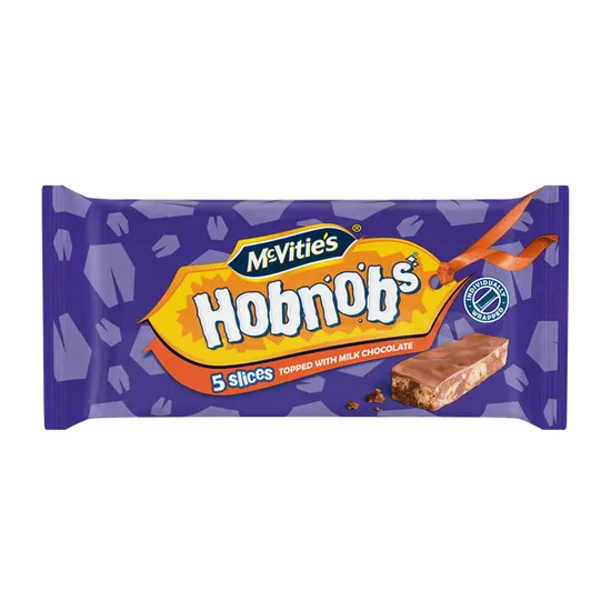 McVities Hobnob Choc Slices 5pk 128.6g pack shot