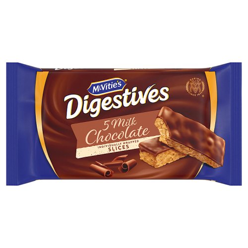 McVities Digestive Choc Slices Cake 5pk 114.1g pack shot