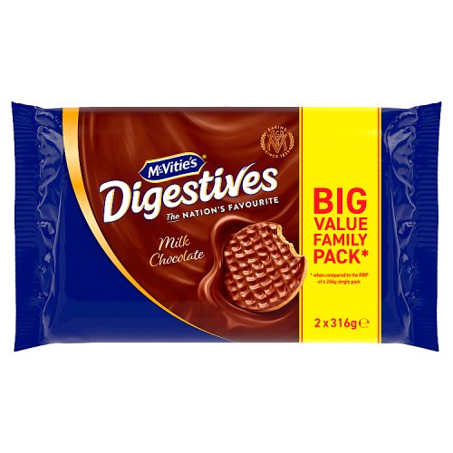 McVities Milk Choc Twin Pack 2 x 316g pack shot