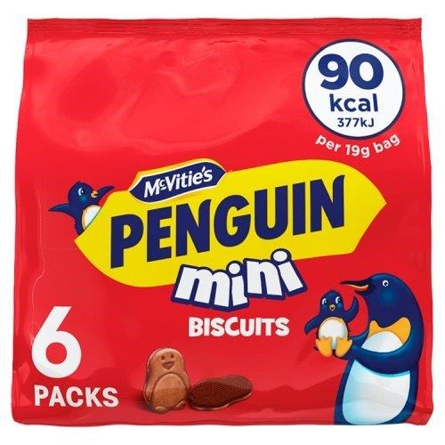 McVities Penguin Minis 6pk (6 x 19g) 114g pack shot