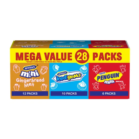 McVities Mixed Mini Biscuits Bulk Box 572g pack shot