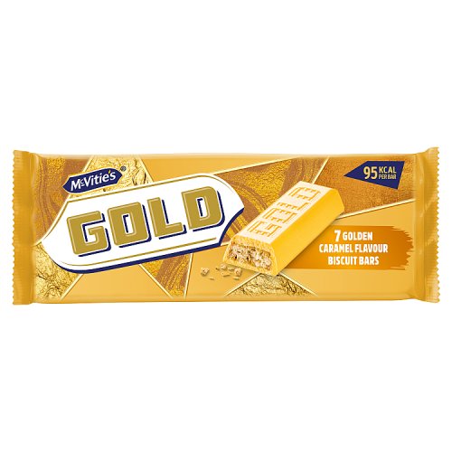 McVities Gold Bars 7 x 24.6g pack shot