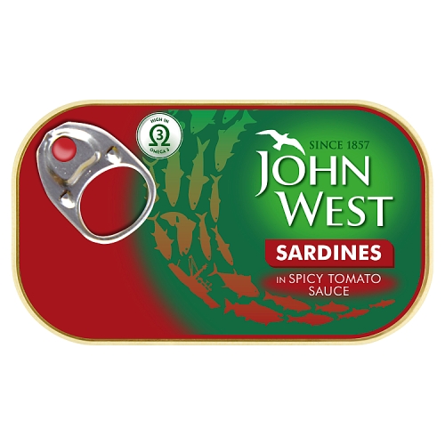 John West Sardines Spicy Tomato 120g pack shot