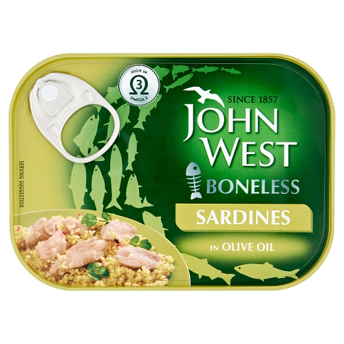 John West Boneless Sardines Olive Oil 95g pack shot