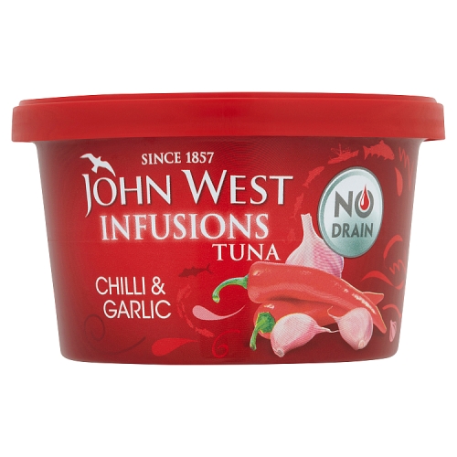 John West Infusions Tuna Chilli & Garlic 80g pack shot