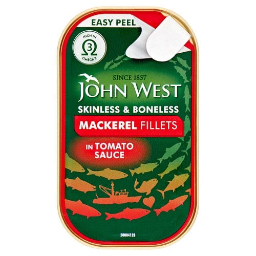 John West Mackerel Tomato 115g pack shot