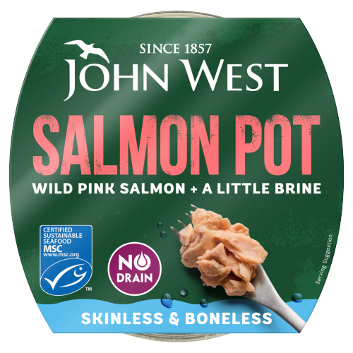 John West Pink Salmon Fridge Pot 80g pack shot