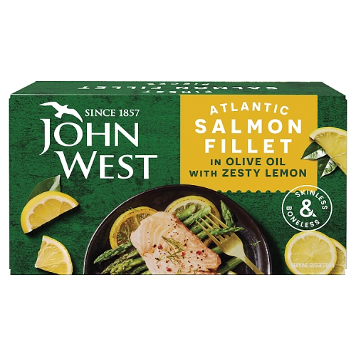 John West Atlantic Salmon Fillet  Zesty Lemon 115g pack shot
