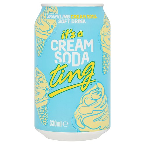 Ting Cream Soda Can 330ml pack shot