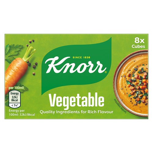 Knorr Stock Cube Vegetable 8pk (8 x 28g) pack shot