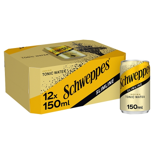 Schweppes Tonic Slimline Mini 12pk (12 x 150ml) pack shot