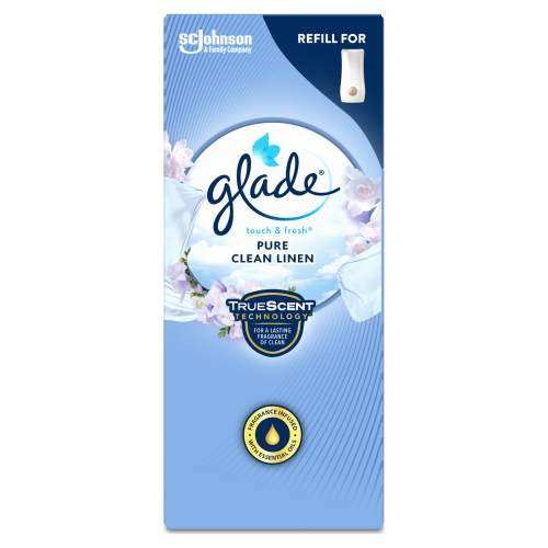 Glade Touch N Fresh White Linen Refill 1ml pack shot