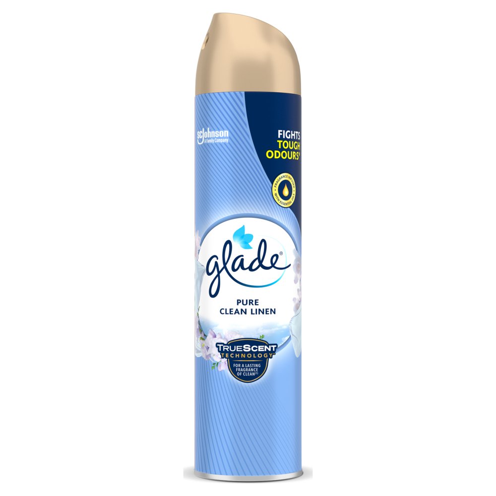 Glade Air Freshener Clean Linen 300ml pack shot