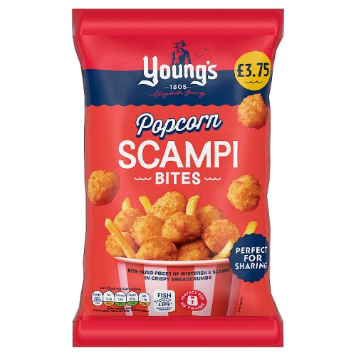 Youngs Popcorn Scampi Bites 300g £3.75 pack shot