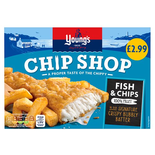 Youngs Chip Shop Fish & Chips PM £2.99 300g pack shot