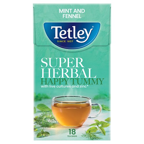 Tetley Super Herbal Mint & Fennel 18s 32.5g pack shot