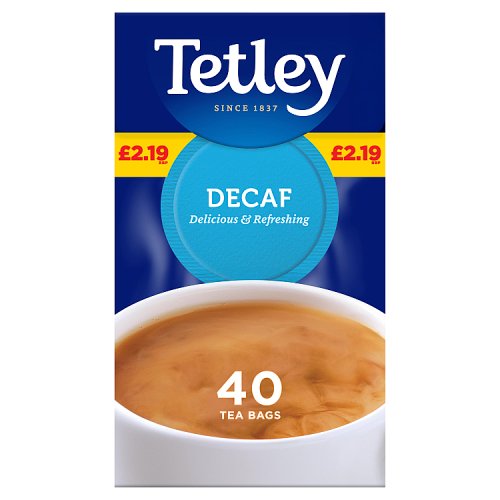Tetley Decaf 40s PM £2.19 125g pack shot