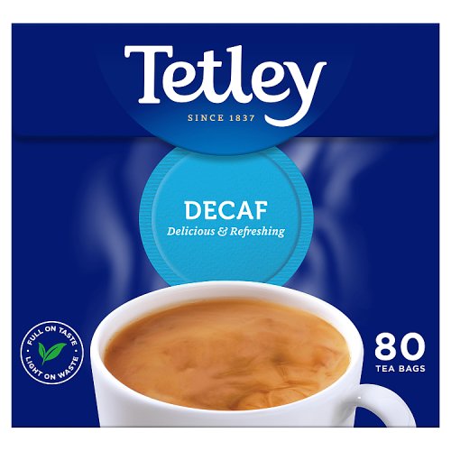 Tetley Decaf Tea Bags 80S 250g pack shot