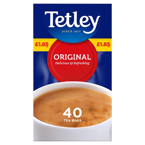 Tetley Original Teabags 40g PMP pack shot