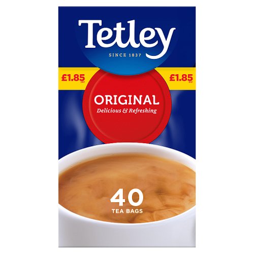 Tetley Original Tea Bags PMP 40s (6 x 125g) pack shot