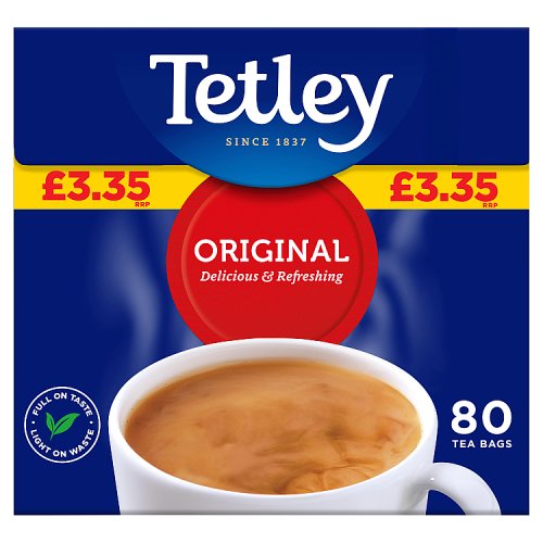 Tetley Original Tea Bags PMP 80s 250g pack shot