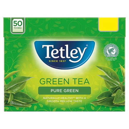 Tetley Green Tea Pure Green Tea Bags 50s pack shot