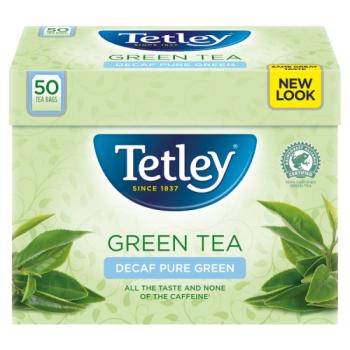Tetley Green Decaf Tea Bags 50s pack shot