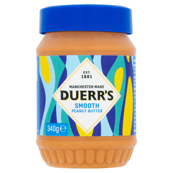 Duerrs Smooth Peanut Butter 340g pack shot